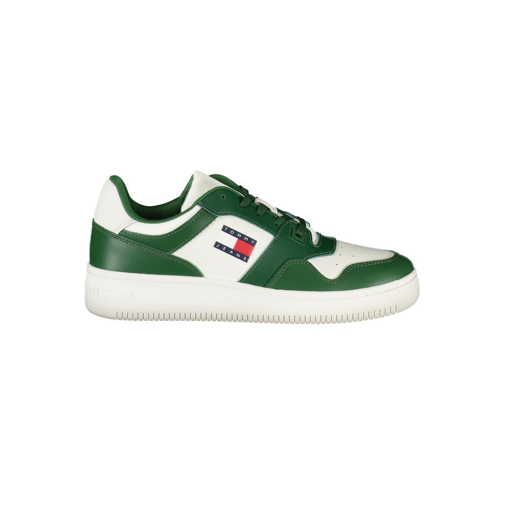 Chic Verde Leather Mens Sneaker designed by Tommy Hilfiger