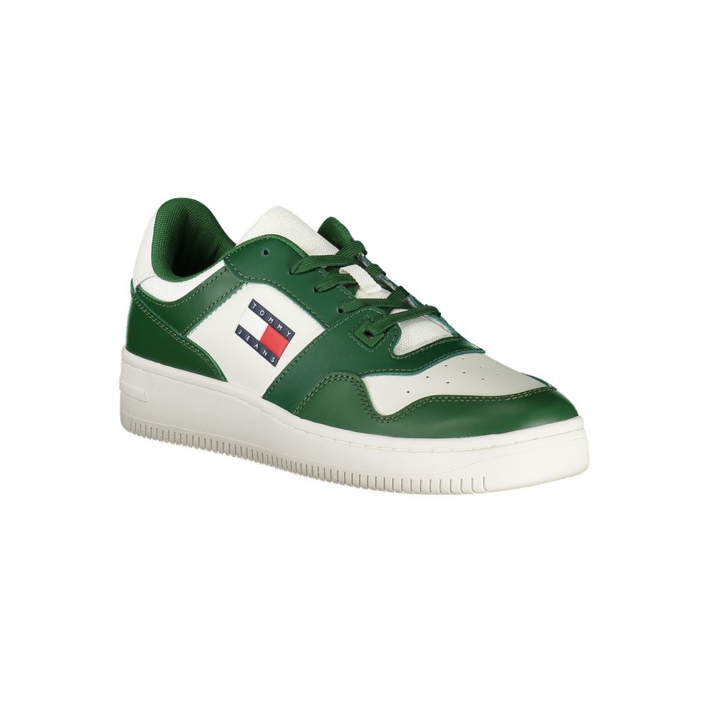 Chic Verde Leather Mens Sneaker designed by Tommy Hilfiger - Image 2