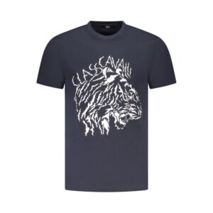 Blue Cotton Men T-Shirt