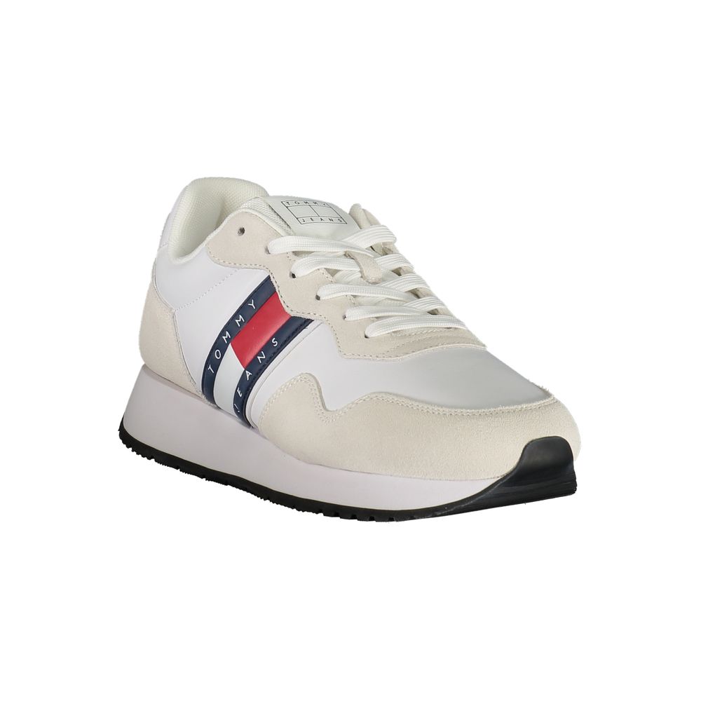 Trendy Bianco Leather Mens Sneaker designed by Tommy Hilfiger - Image 2