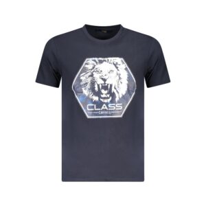 Blue Cotton Men T-Shirt