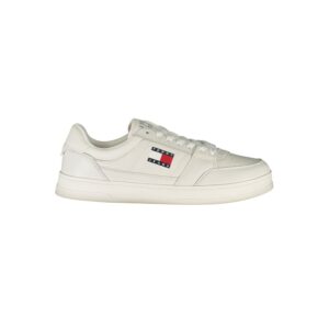 Stylish White Leather Mens Sneaker designed by Tommy Hilfiger
