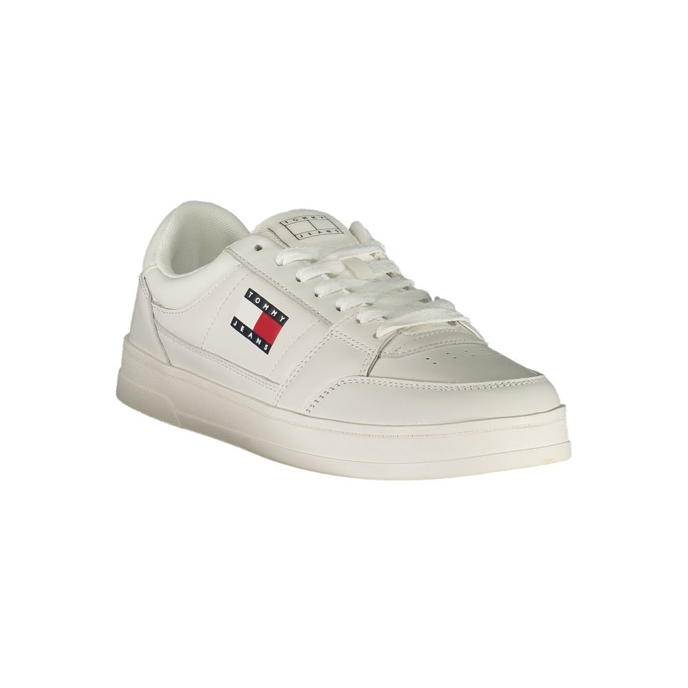 Stylish White Leather Mens Sneaker designed by Tommy Hilfiger - Image 2
