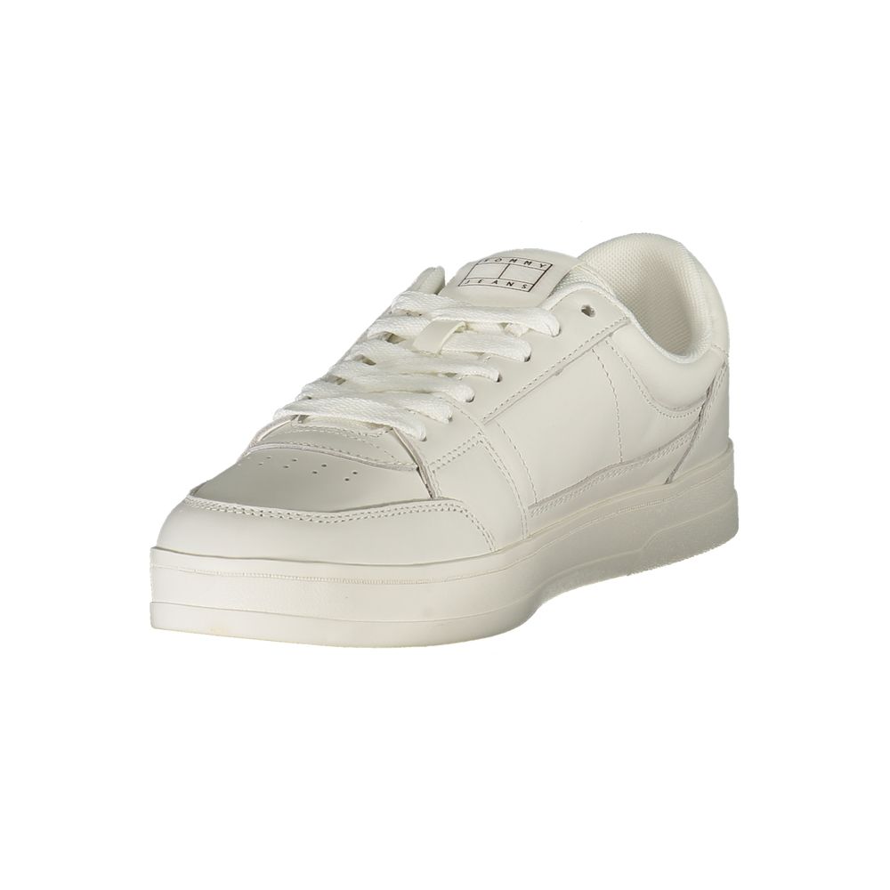 Stylish White Leather Mens Sneaker designed by Tommy Hilfiger - Image 3
