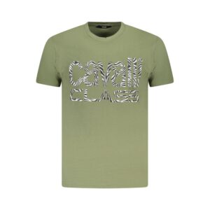 Green Cotton Men T-Shirt