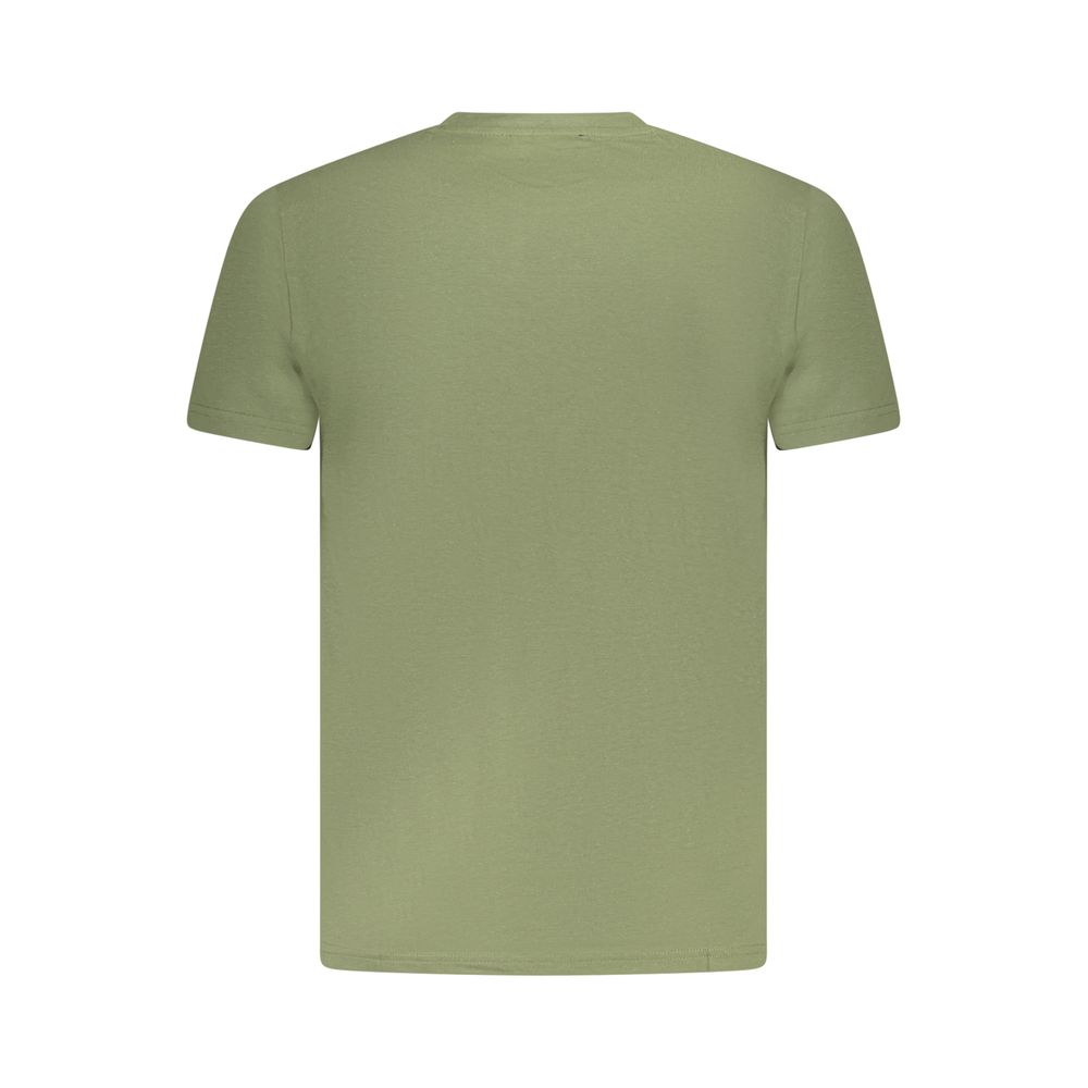 Green Cotton Men T-Shirt - Image 2