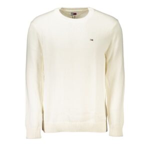 Original White Cotton Mens Sweater designed by Tommy Hilfiger