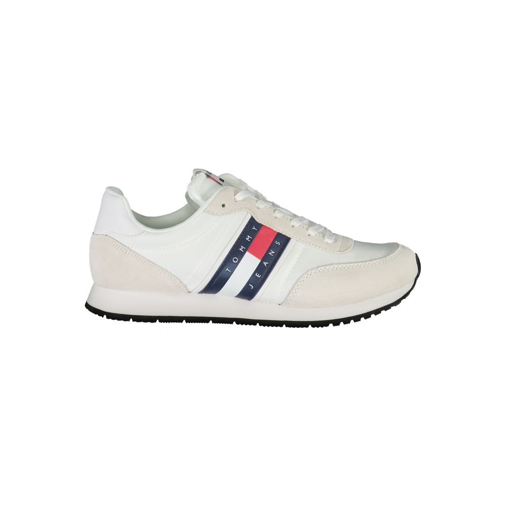 Bianco Polyester Mens Sneaker designed by Tommy Hilfiger