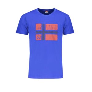 Blue Cotton Men's T-Shirt