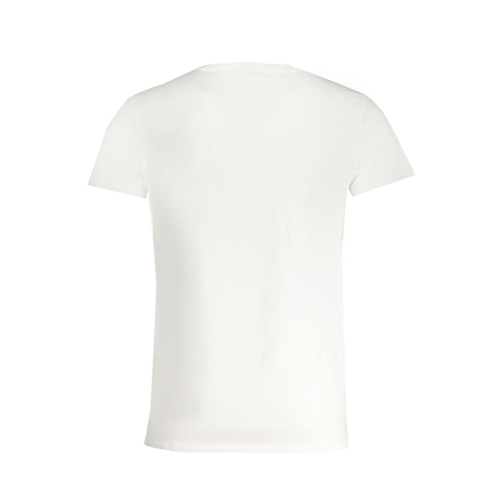 White Cotton Men T-Shirt - Image 2