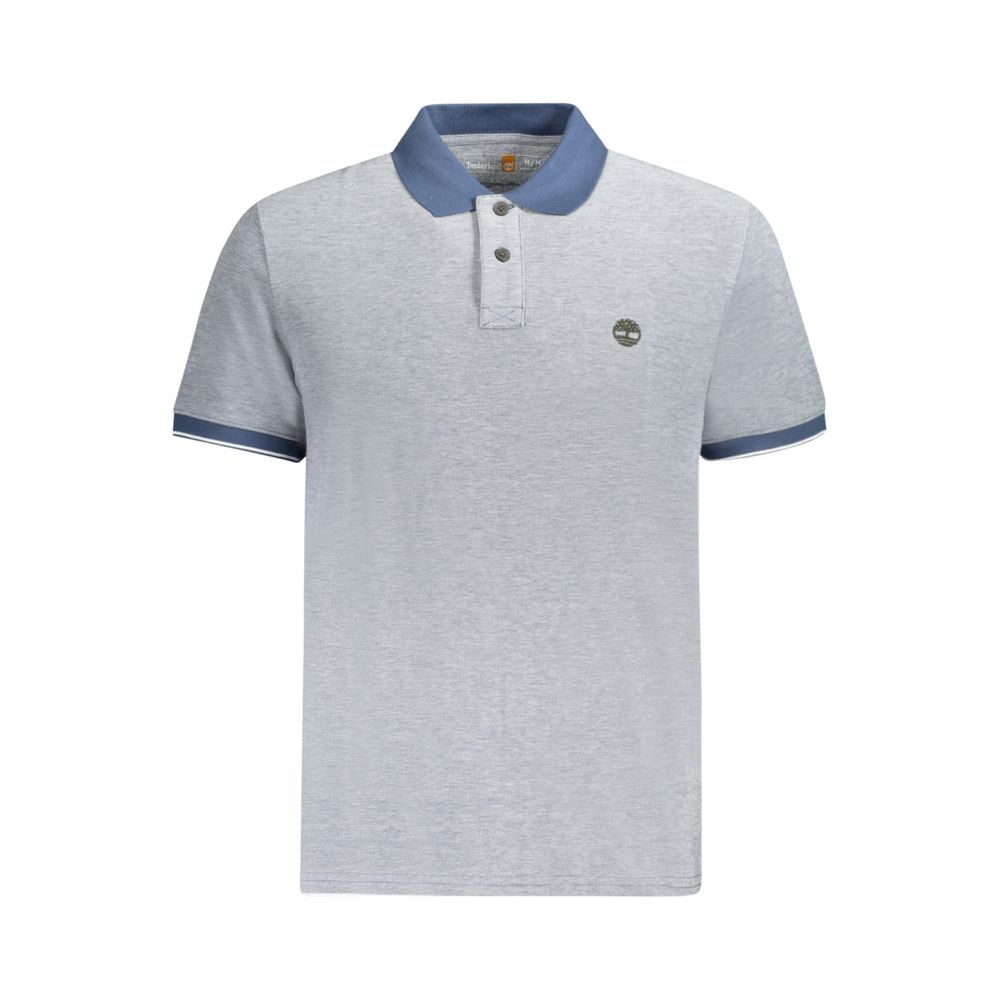 Smart Blue Cotton Mens Polo T-Shirt designed by Timberland