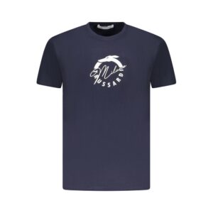 Blue Cotton Men T-Shirt