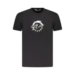 Black Cotton Men T-Shirt