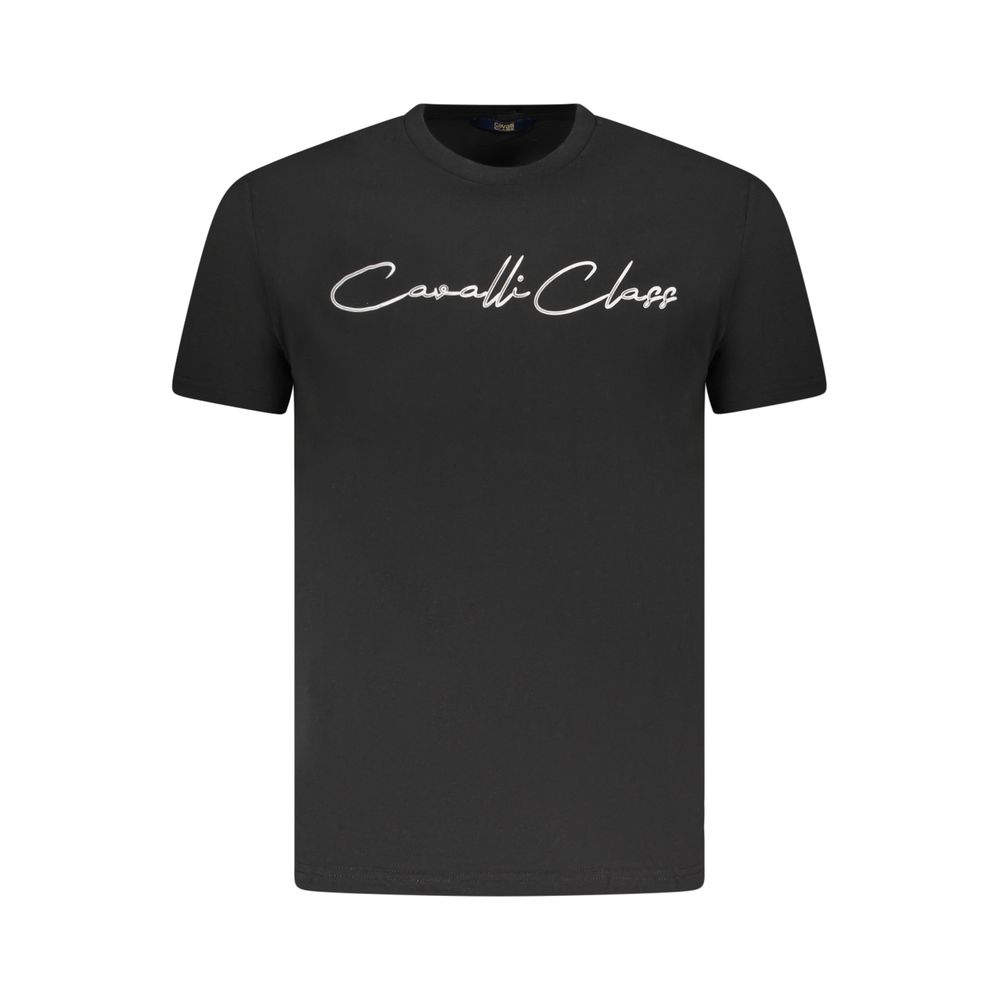 Black Cotton Men T-Shirt