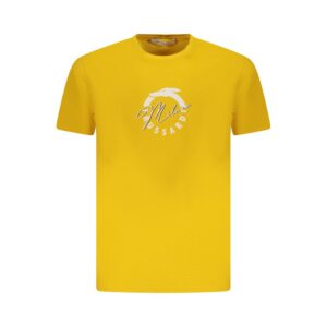 Yellow Cotton Men T-Shirt