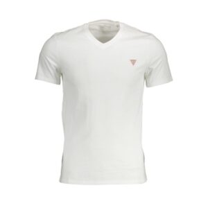 Stylish White Cotton Mens T-Shirt designed by Guess