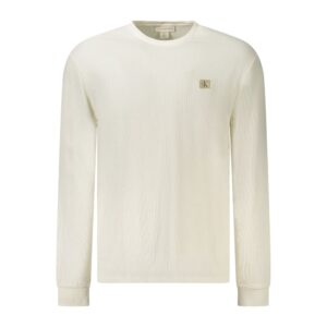 White Cotton Mens Long-Sleeve T-Shirt designed by Calvin Klein