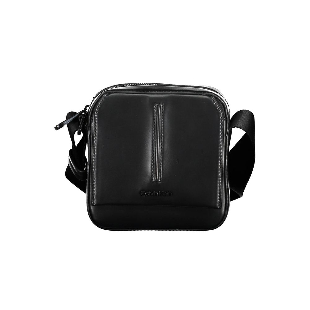 Black Polyester Mens Shoulder Bag