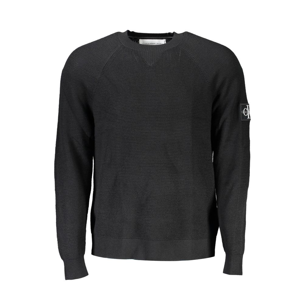 Casual Nero Wool Mens Sweater designed by Calvin Klein