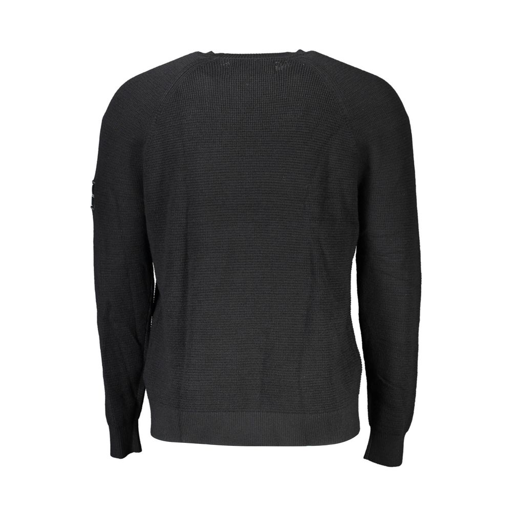 Casual Nero Wool Mens Sweater designed by Calvin Klein - Image 2