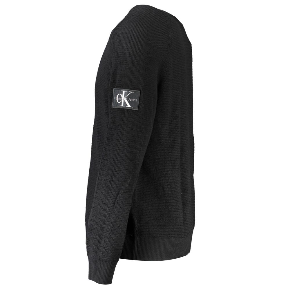 Casual Nero Wool Mens Sweater designed by Calvin Klein - Image 3