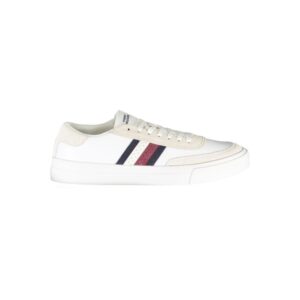 Chic White Leather Mens Sneaker designed by Tommy Hilfiger