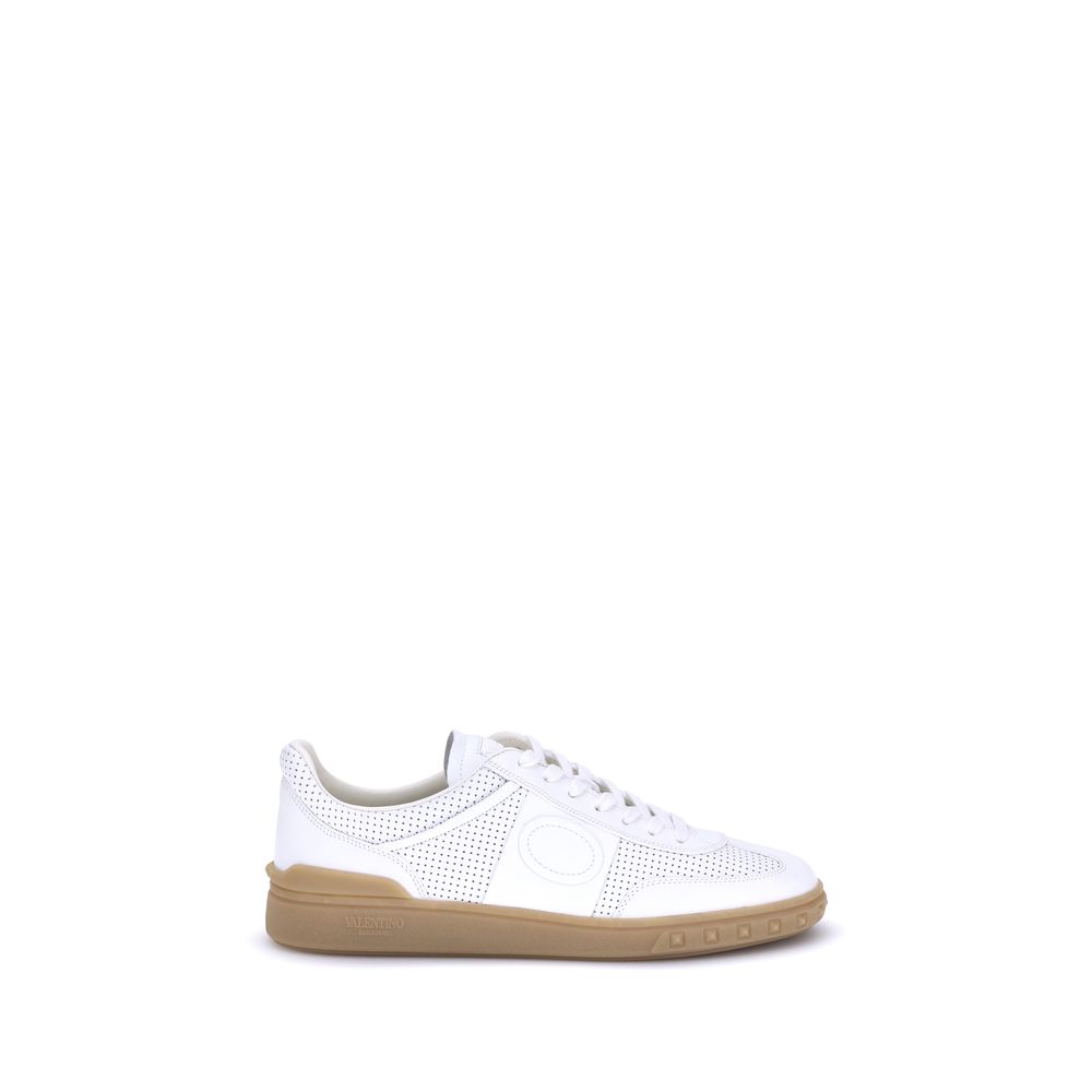 Stylish White Low Top Sneakers designed by Valentino Garavani