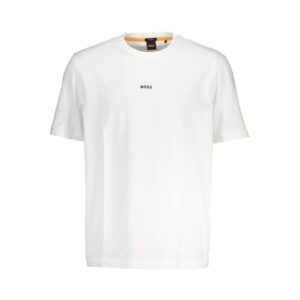 White Organic Cotton Mens T-Shirt designed by Hugo Boss