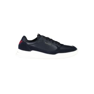 Trendy Blue Leather Mens Sneaker designed by Tommy Hilfiger
