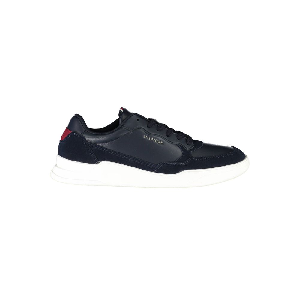 Trendy Blue Leather Mens Sneaker designed by Tommy Hilfiger