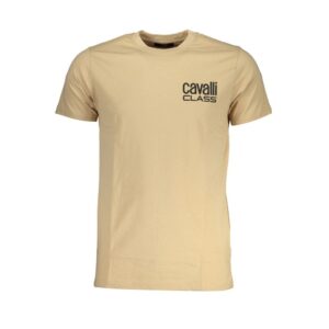 Beige Cotton Men T-Shirt