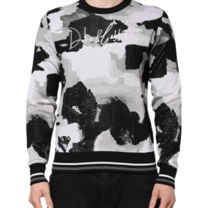 Multicolor Silk Camouflage Sweater designed by Dolce&Gabbana