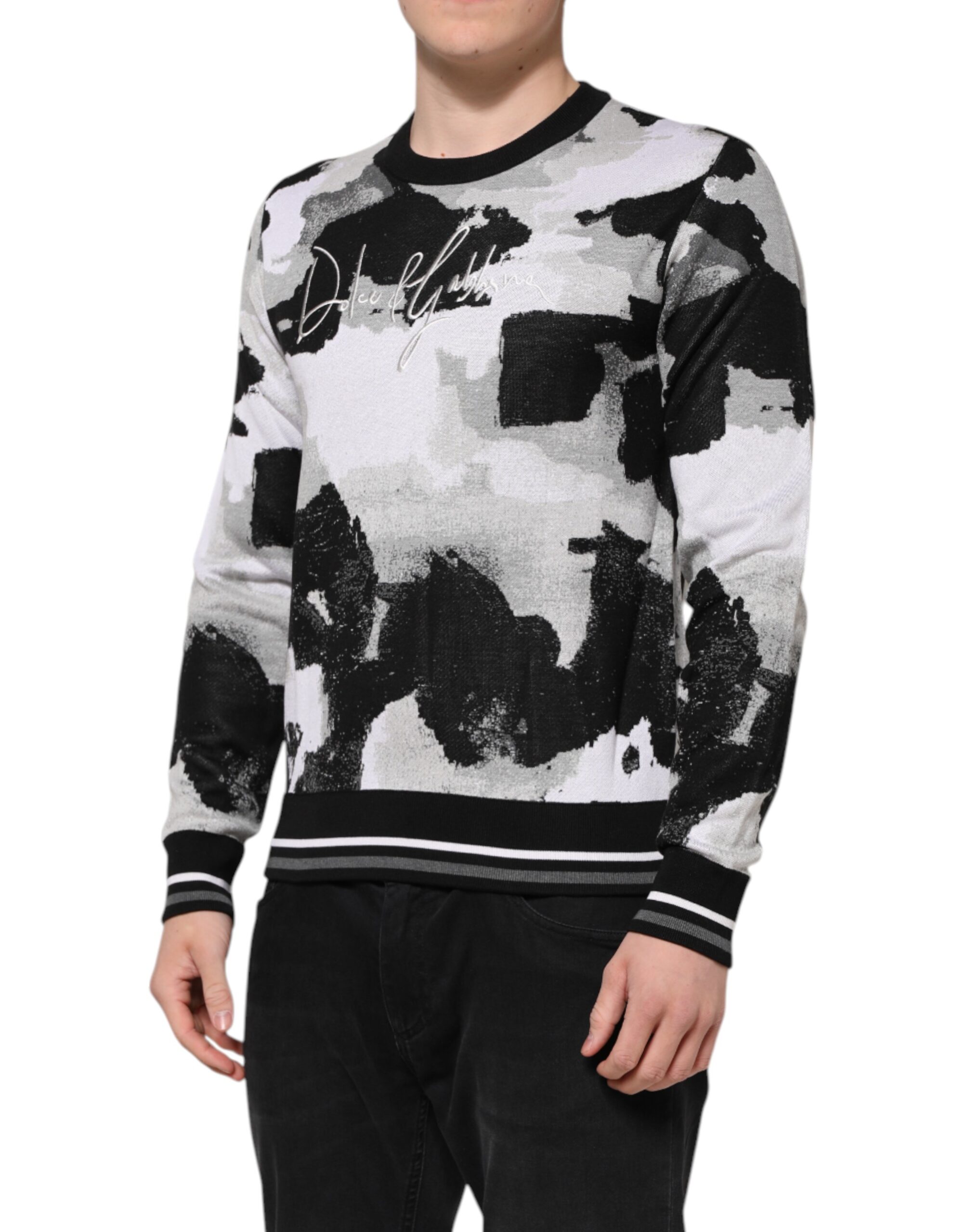 Multicolor Silk Camouflage Sweater designed by Dolce&Gabbana - Image 3