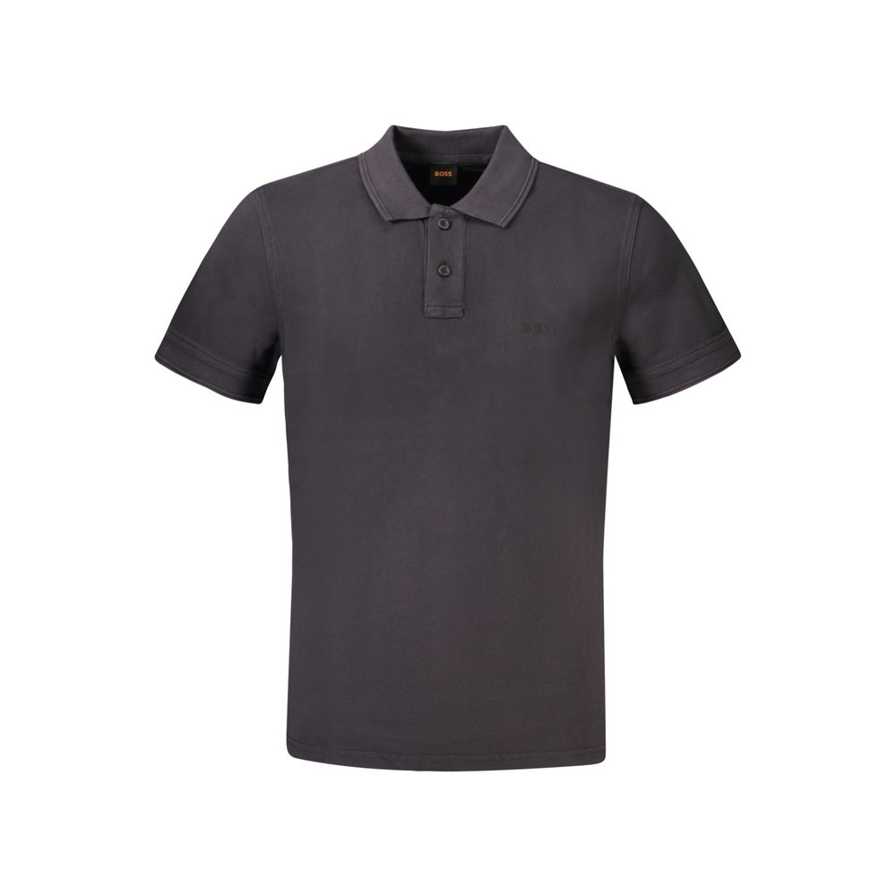 Smart Black Cotton Mens Polo T-Shirt designed by Hugo Boss