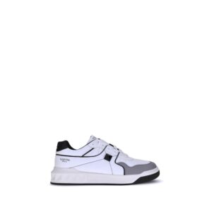 Stylish White Leather Low Top Sneakers designed by Valentino Garavani