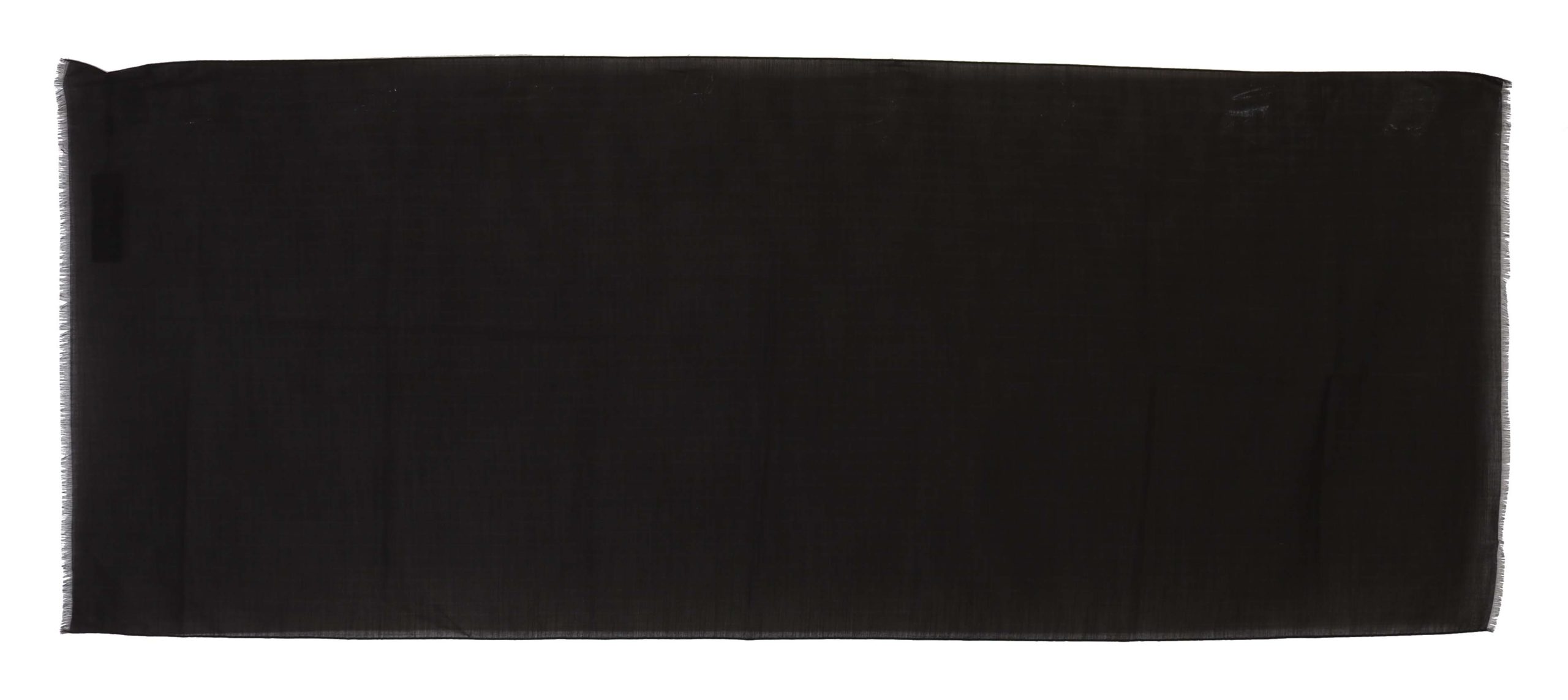 Dark Gray Virgin Wool Striped Wrap Scarf by Dolce&Gabbana - Image 2