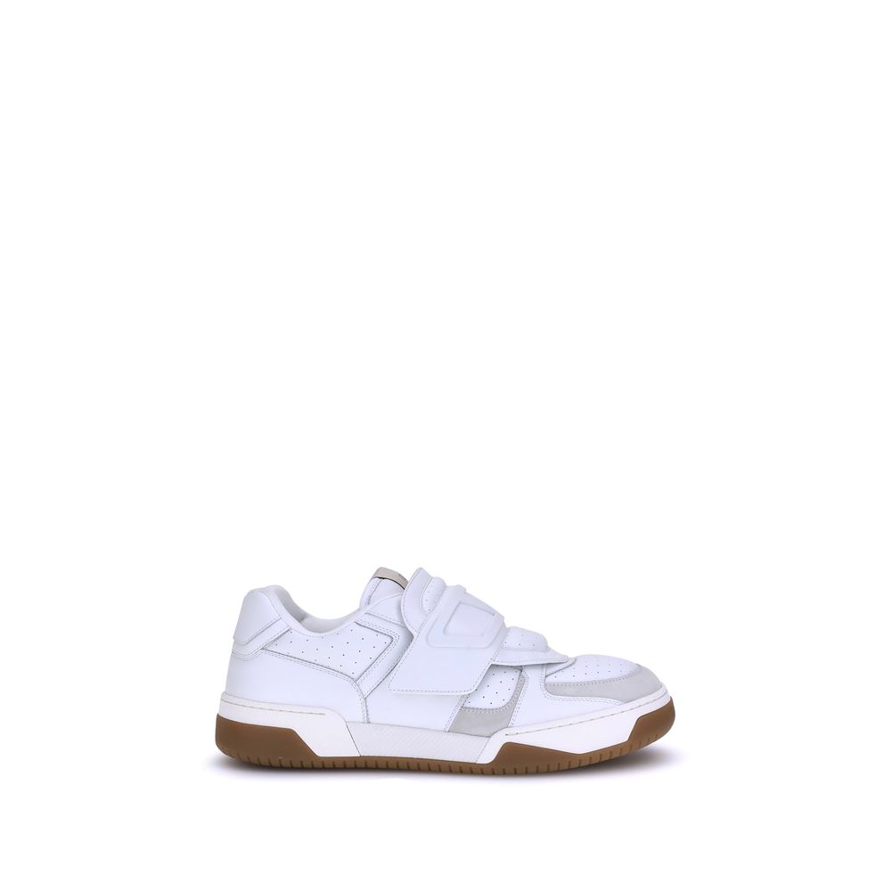 White Leather Athletic Sneakers designed by Valentino Garavani