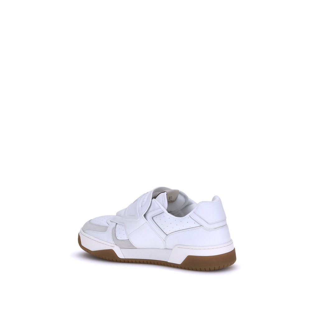 White Leather Athletic Sneakers designed by Valentino Garavani - Image 3