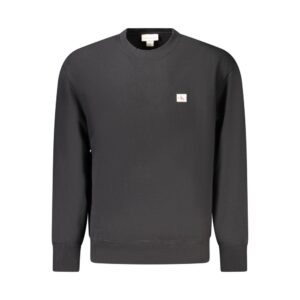 Black Cotton Men Sweatshirt designed by Calvin Klein