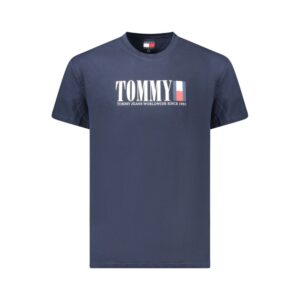 Blue Cotton Logo Mens T-Shirt designed by Tommy Hilfiger