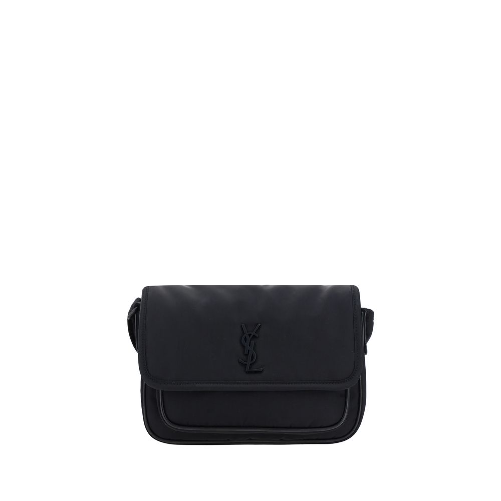 Elegant Black YSL Logo Shoulder Bag designed by Saint Lauren
