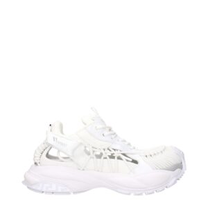 Trendy White Leather Athletic Sneakers designed by Versace