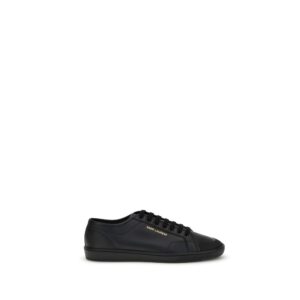 Classic Black Leather Low Top Sneakers designed by Saint Lauren