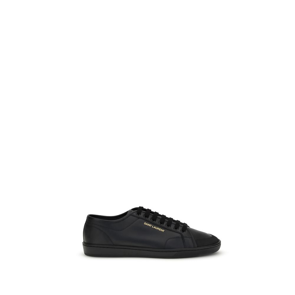 Classic Black Leather Low Top Sneakers designed by Saint Lauren