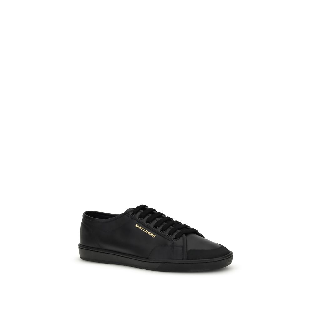 Classic Black Leather Low Top Sneakers designed by Saint Lauren - Image 2
