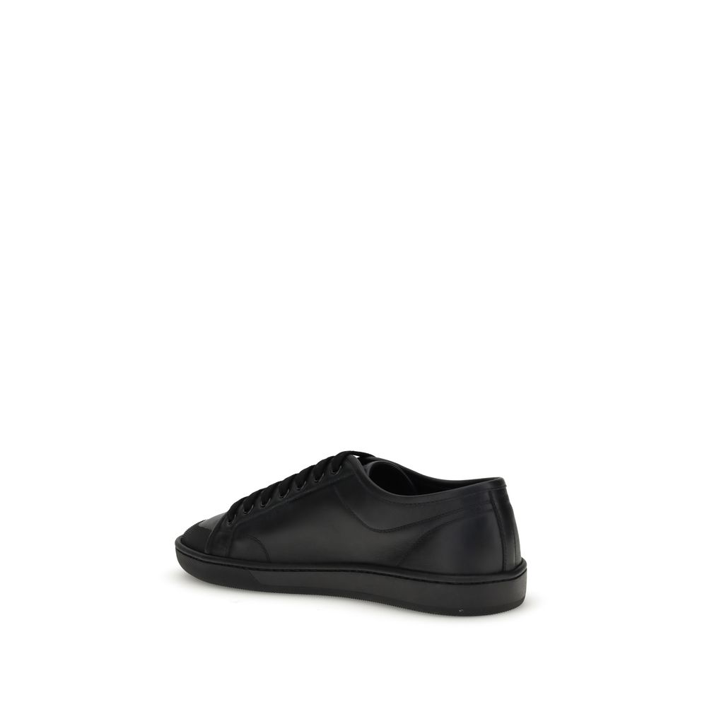 Classic Black Leather Low Top Sneakers designed by Saint Lauren - Image 3