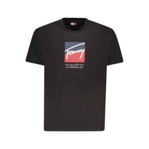 Black Cotton Men T-Shirt