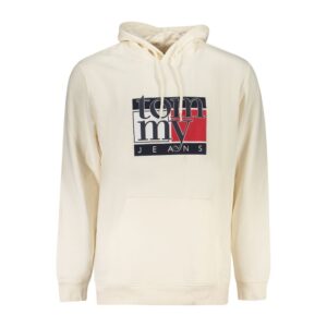 White Cotton Men's Hooded Sweatshirt