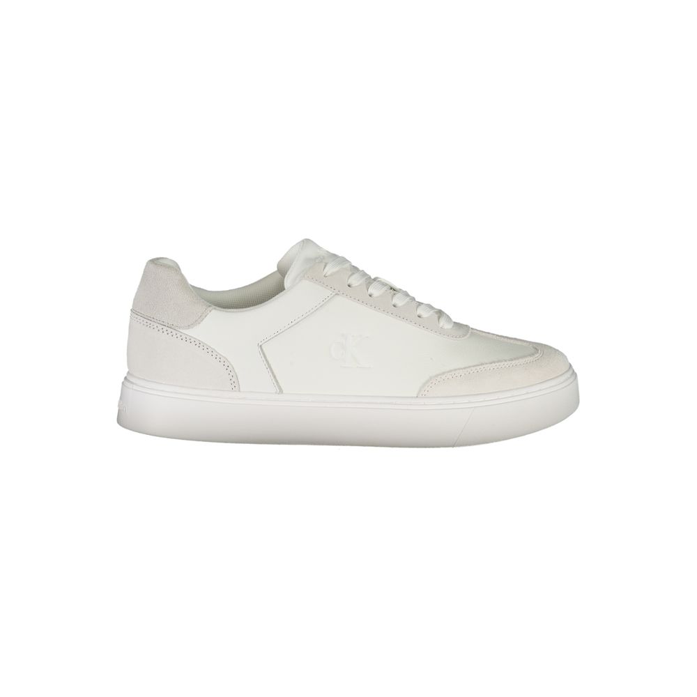 Chic White Leather Men Sneaker designed by Calvin Klein