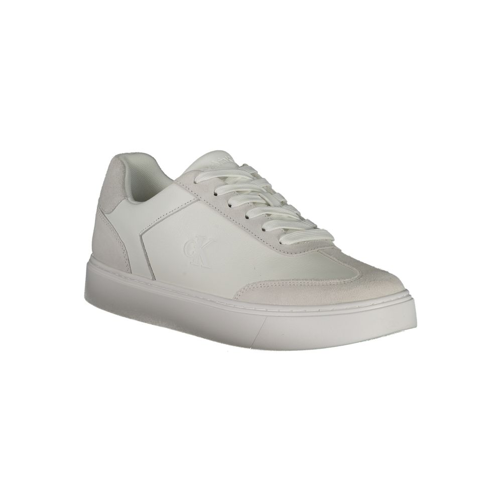 Chic White Leather Men Sneaker designed by Calvin Klein - Image 2